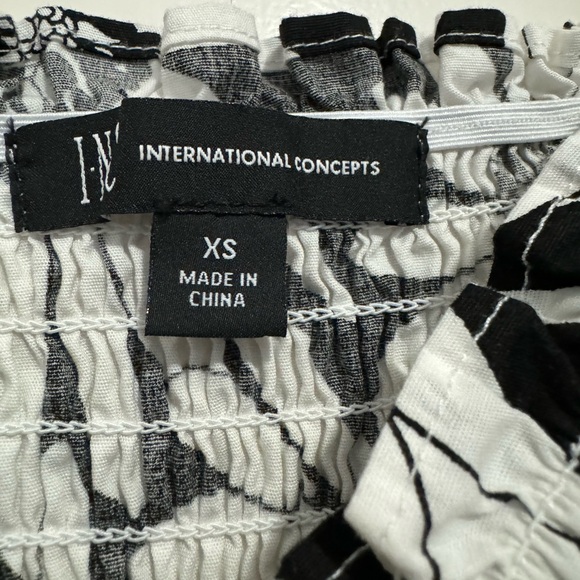 INC International Concepts Women’s Black & White Sunflower Midi Dress XS - Picture 6 of 6